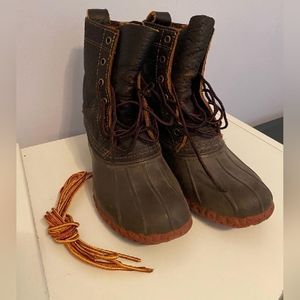 L.L. Bean duck boots, bison leather